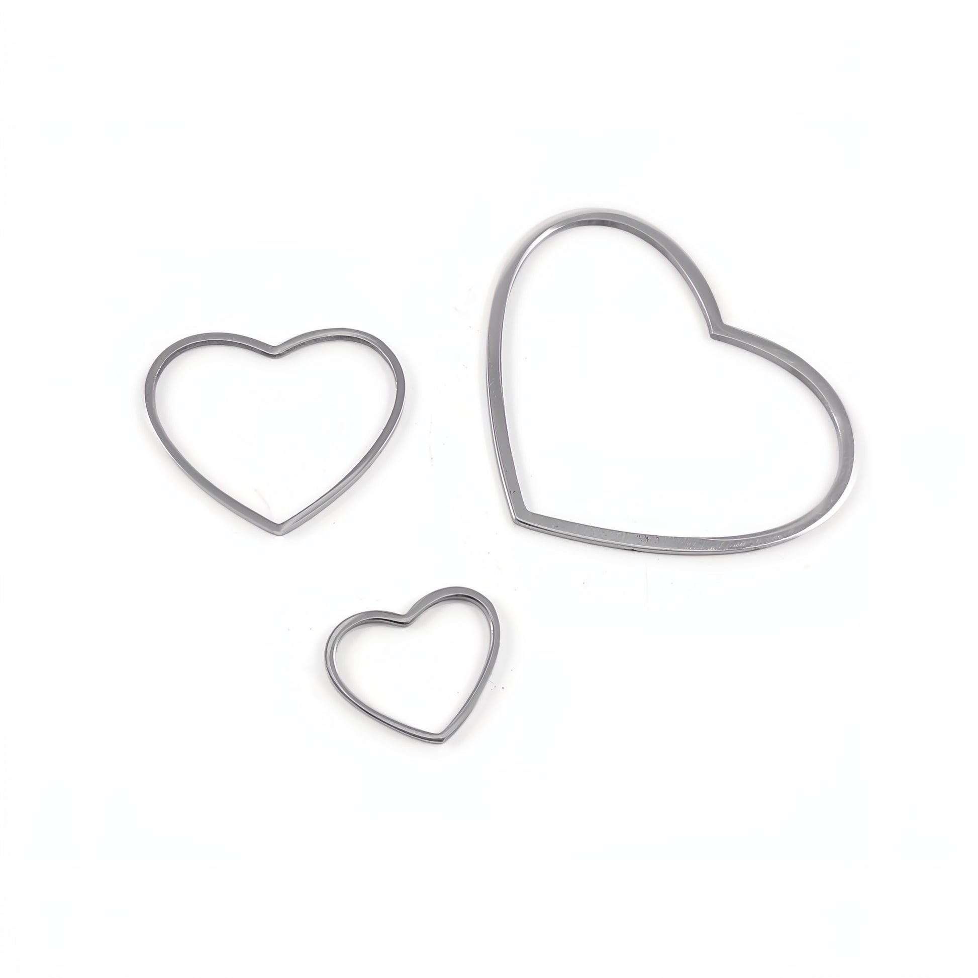 1 Heart Stainless Steel Linking Ring