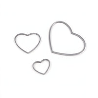 1 Heart Stainless Steel Linking Ring