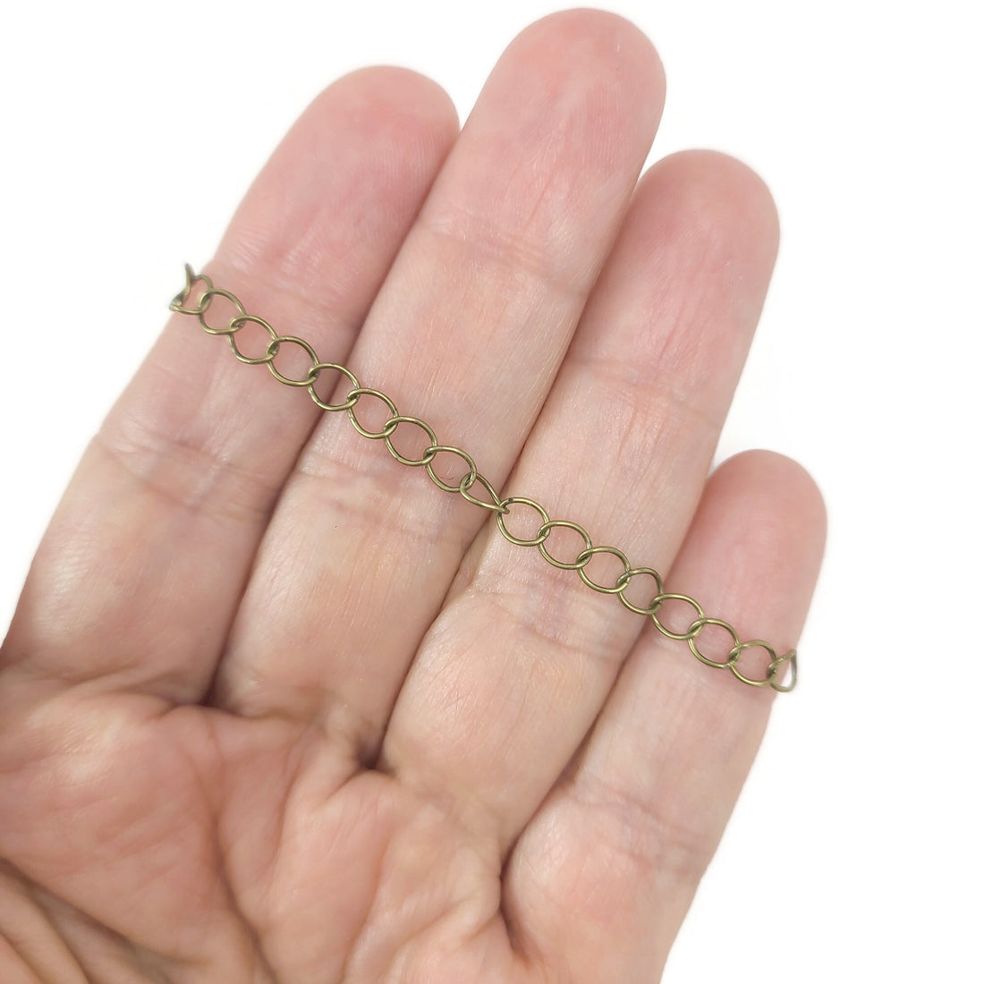 10 antique bronze extender chains 70mm