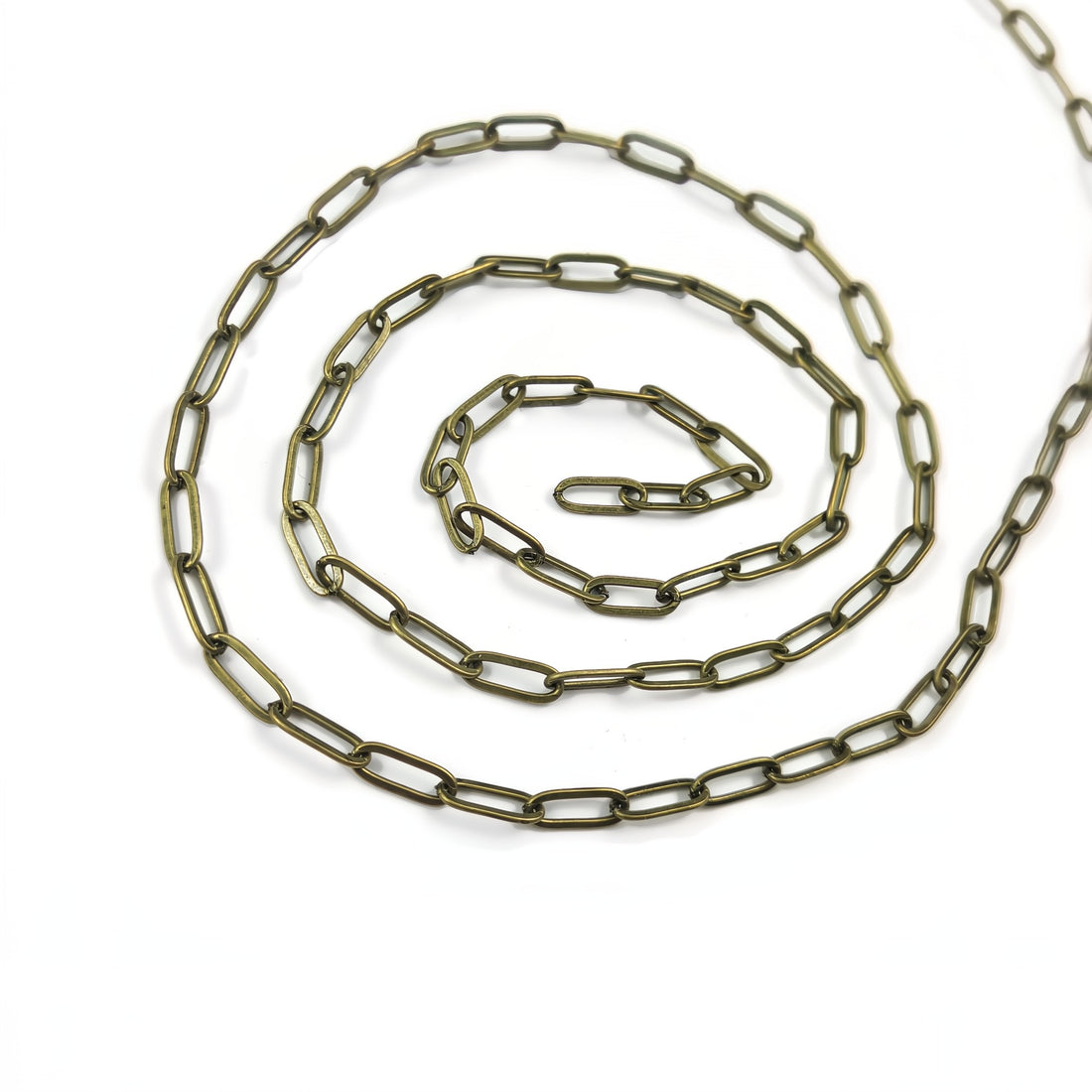 2m (6.56 ft) antique bronze paperclip chain
