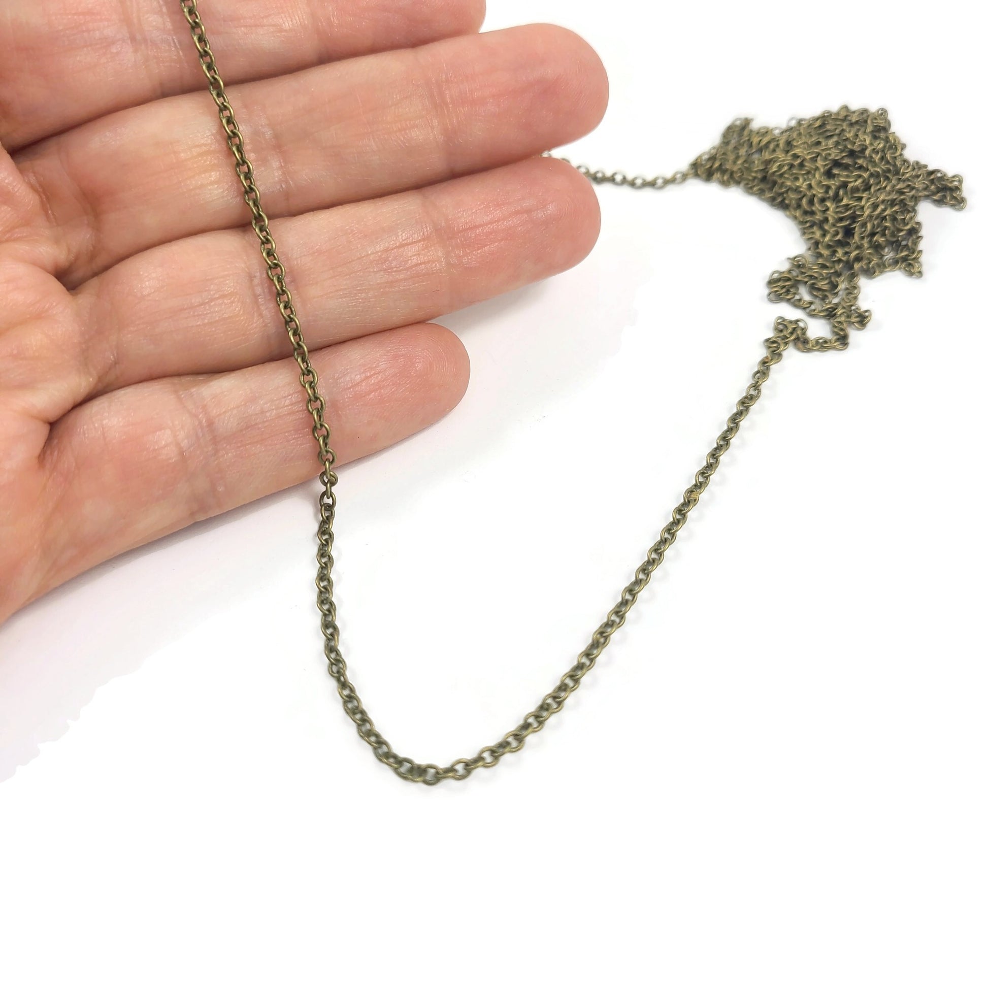 Hypoallergenic bronze cable chain soldered
