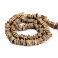 7mm Square Cut Coconut Wood Beads