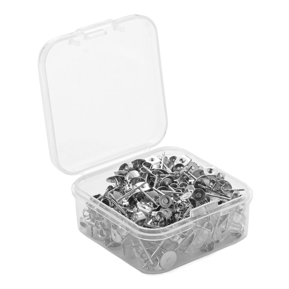 Kit pour la fabrication de boucles d'oreille, Clous et stoppeurs en acier inoxydable