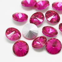 10 strass pointus, Cabochons style diamant en verre, 12mm