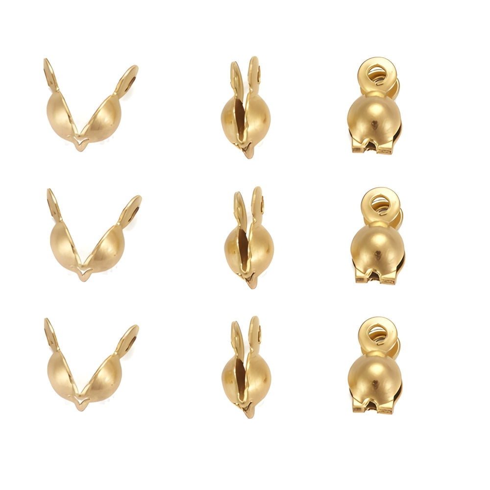 10 PVD Gold Stainless Steel Clamshell Knot Cover