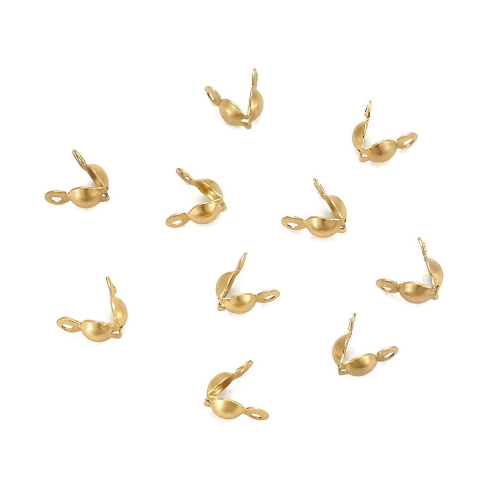 10 PVD Gold Stainless Steel Clamshell Knot Cover