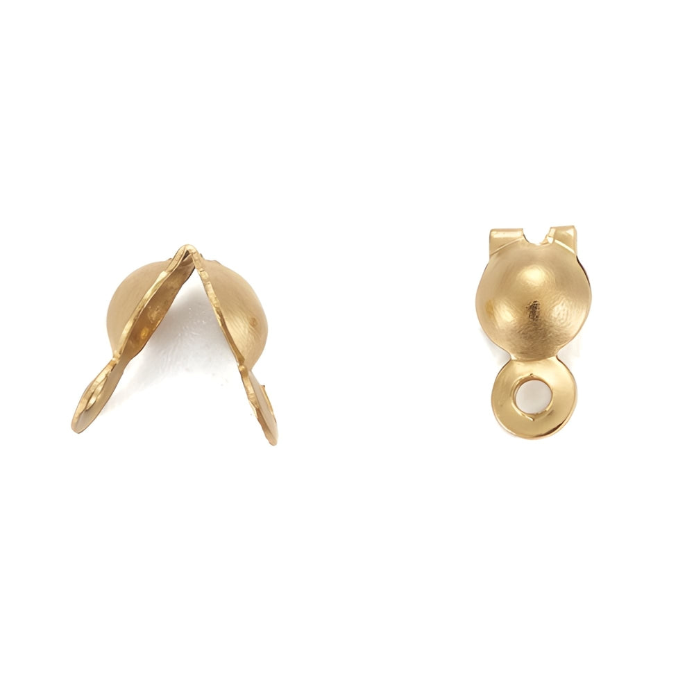10 PVD Gold Stainless Steel Clamshell Knot Cover