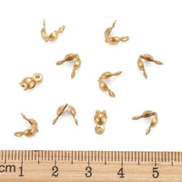 10 PVD Gold Stainless Steel Clamshell Knot Cover