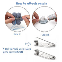 10 fermoirs pour broche en acier inoxydable