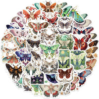50 butterfly vinyl sticker pack