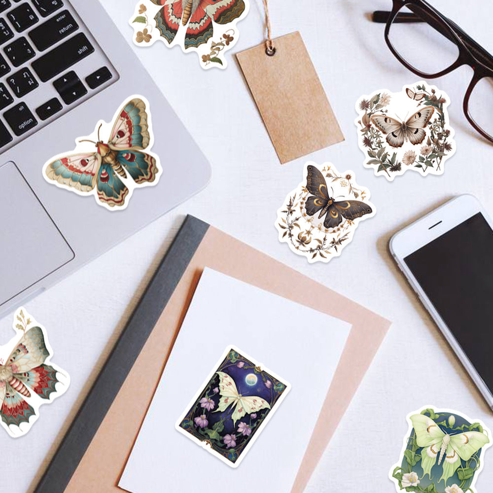 50 butterfly vinyl sticker pack
