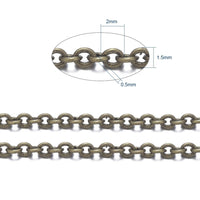 Hypoallergenic bronze cable chain soldered