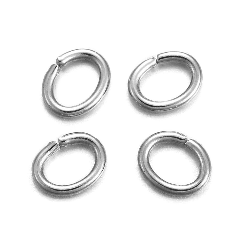 25 Surgical Steel Oval Jump Rings