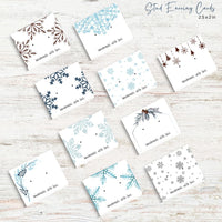 Cartes pour boucles d'oreilles modifiables - Fantaisies hivernales