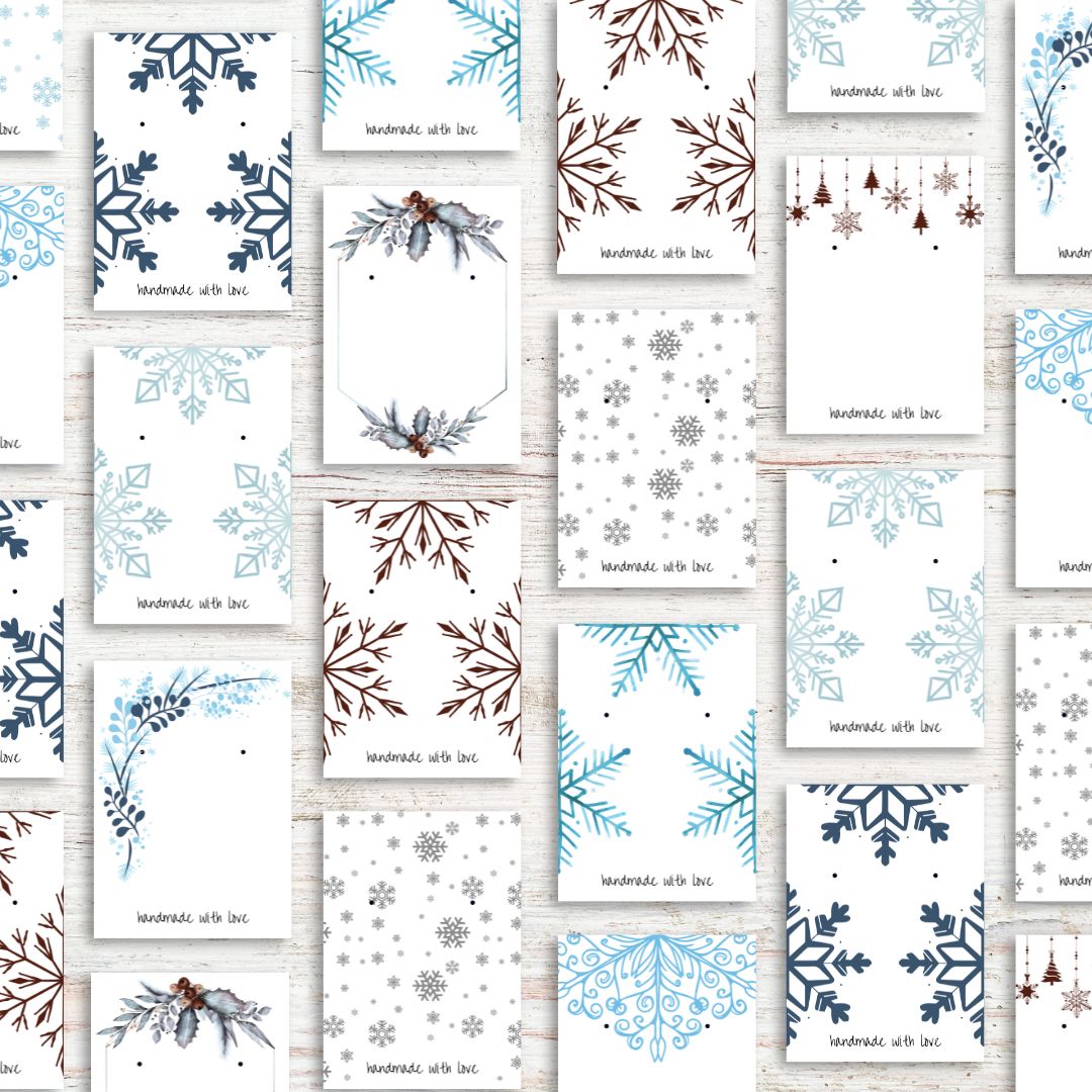 Winter Whimsy Earring Card Printables - Handmade with love