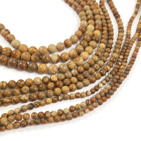 Natural Picture Jasper Beads – Round Gemstone Strand in 4mm, 6mm, 8mm