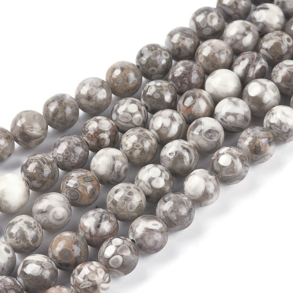 Natural Tibetan Agate Dzi Beads Maifan Stone Round Beads Strand 6 or 8mm