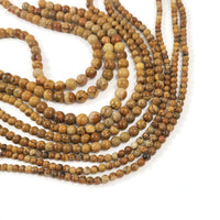 Natural Picture Jasper Beads – Round Gemstone Strand in 4mm, 6mm, 8mm
