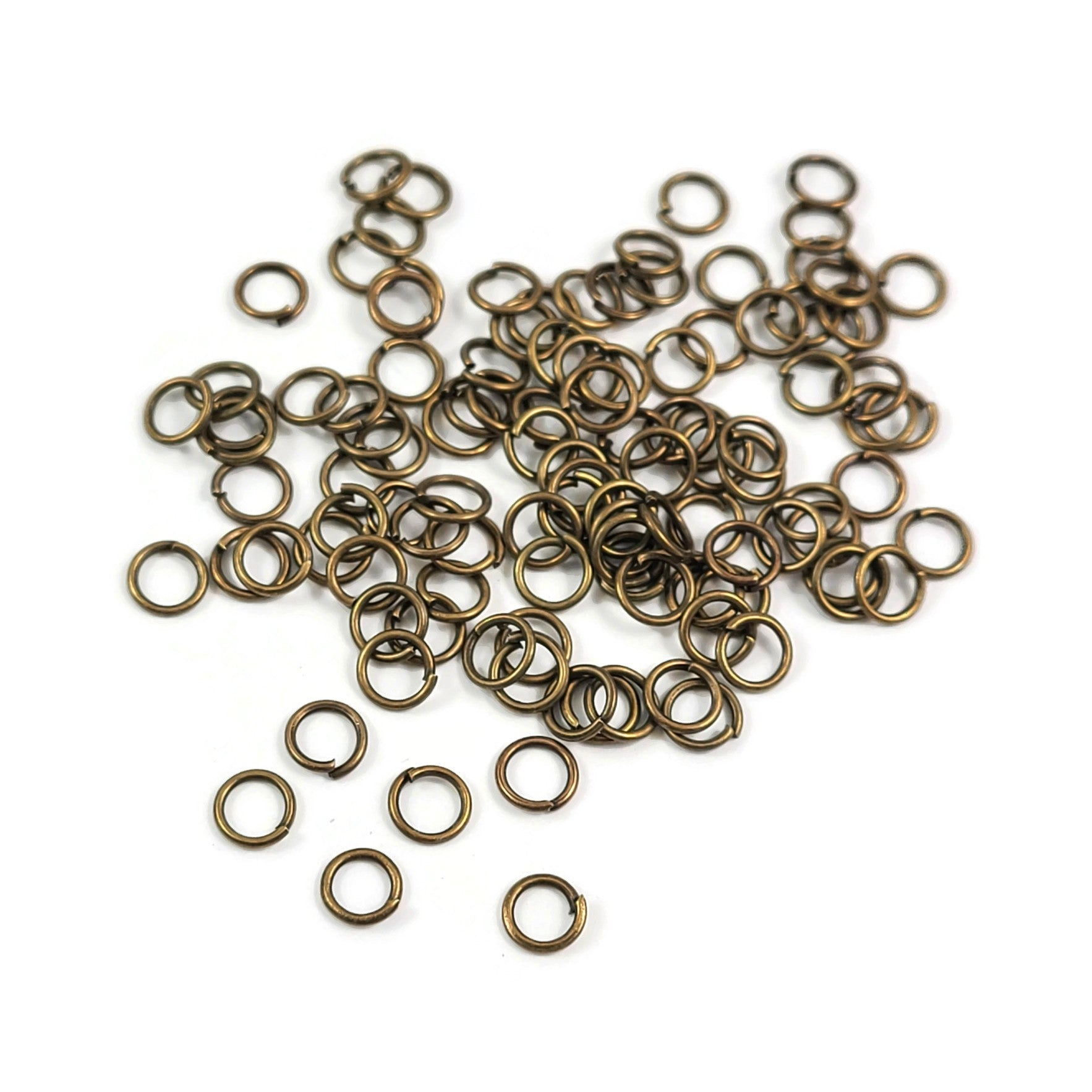 Anneaux bronze hypoallergéniques, 4mm, 5mm, 6mm, 7mm