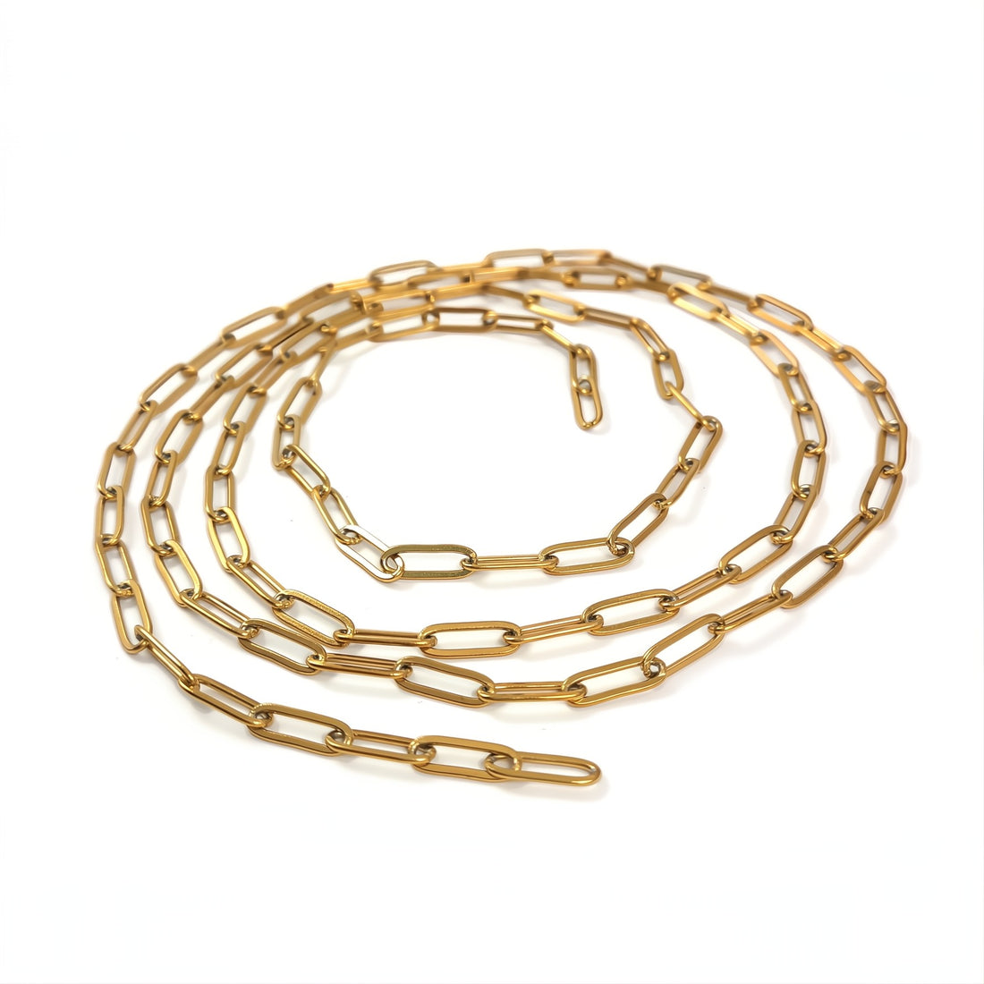 Chaîne trombone en acier inoxydable doré 12x4x1mm
