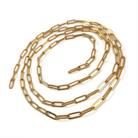 Chaîne trombone en acier inoxydable doré 12x4x1mm