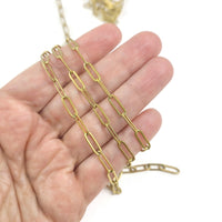 Chaîne trombone en acier inoxydable doré 12x4x1mm
