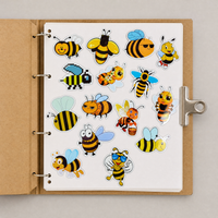 50 bee vinyl sticker pack