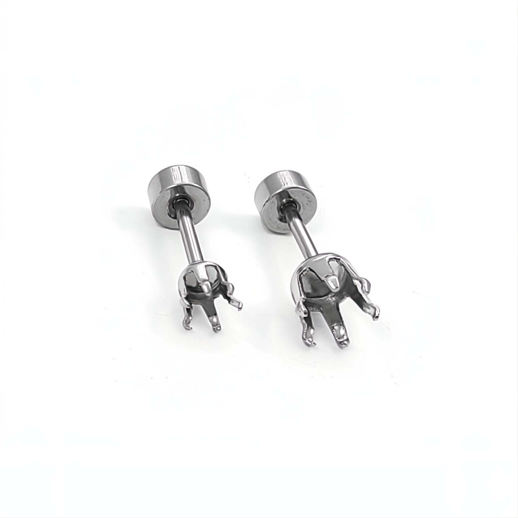 2 supports de strass pour boucles d'oreilles à vis 
