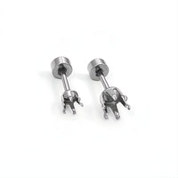 2 supports de strass pour boucles d'oreilles à vis 