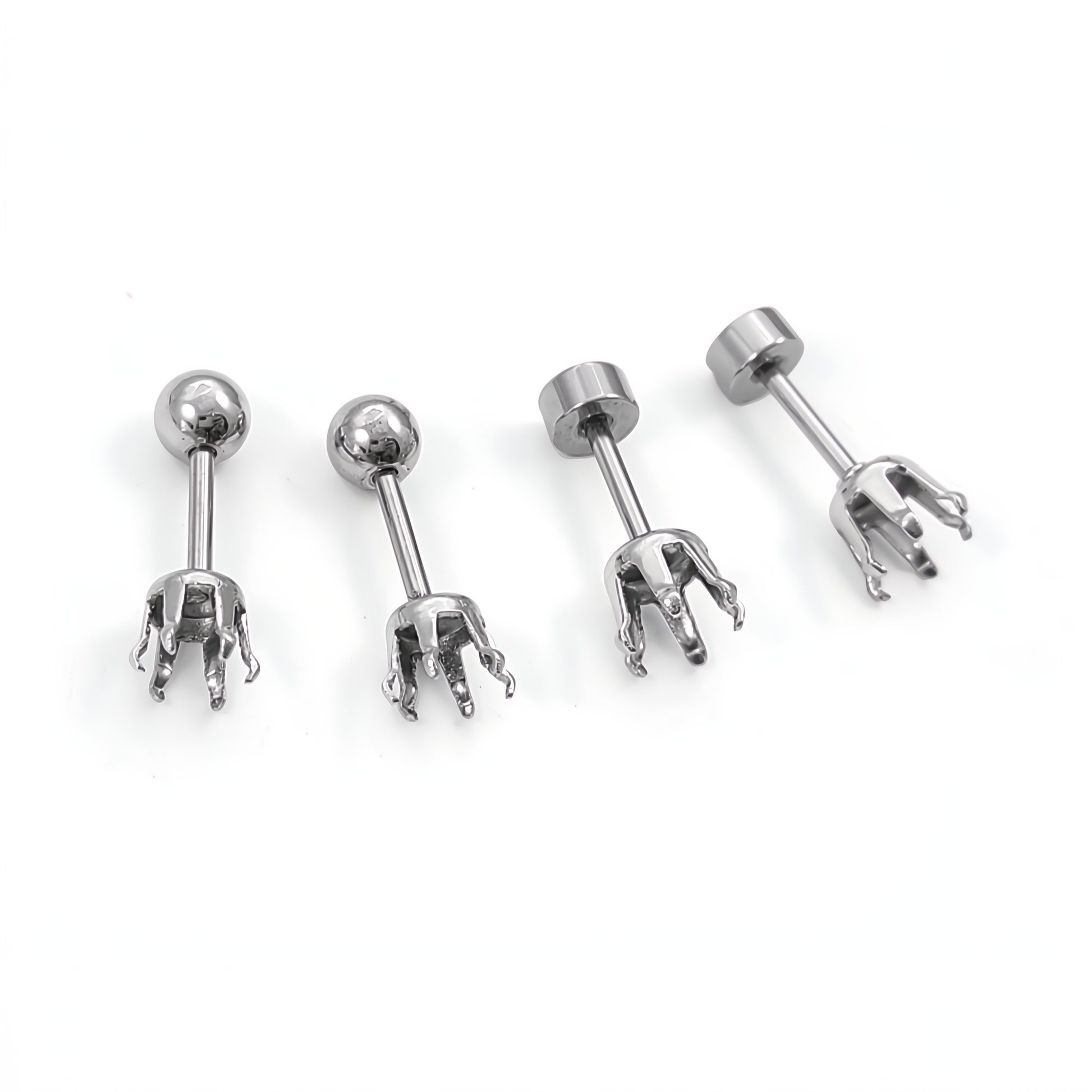 2 supports de strass pour boucles d'oreilles à vis 