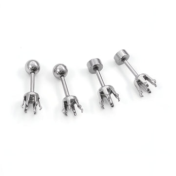 2 supports de strass pour boucles d'oreilles à vis 