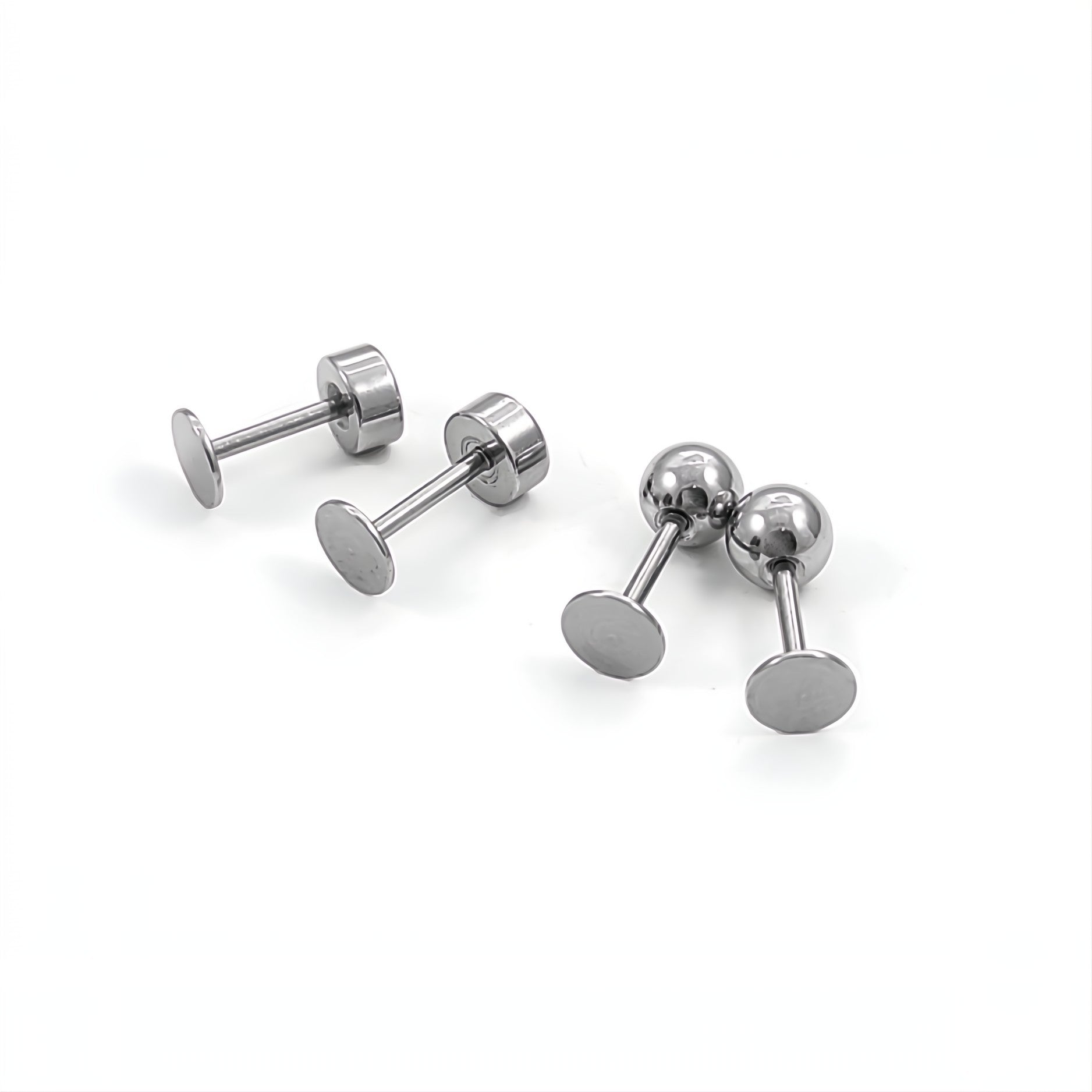 2 tiges à vis pour boucles d'oreilles