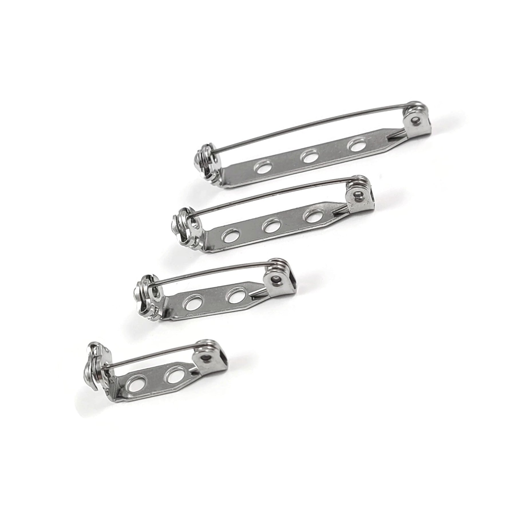 Stainless Steel Brooch Pin Backs, 5 size available, Tarnish free parts