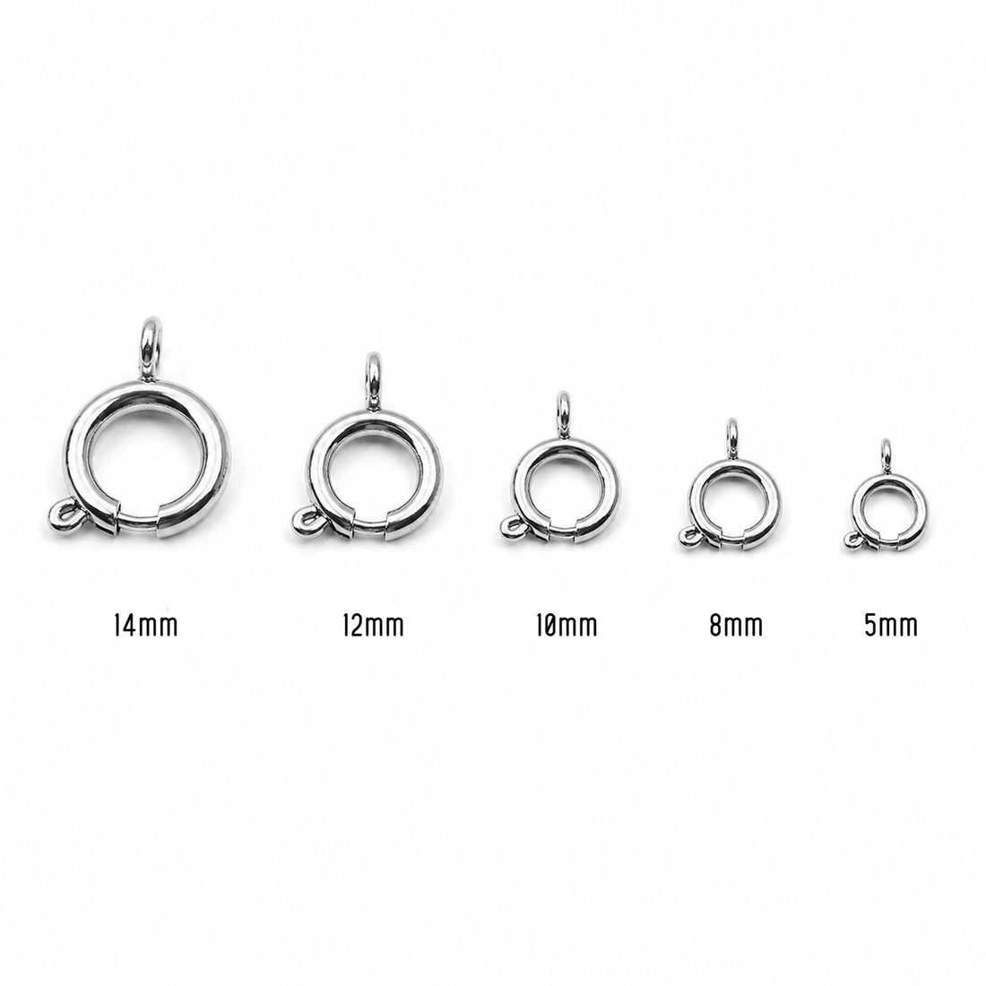 5 Stainless steel spring ring clasps