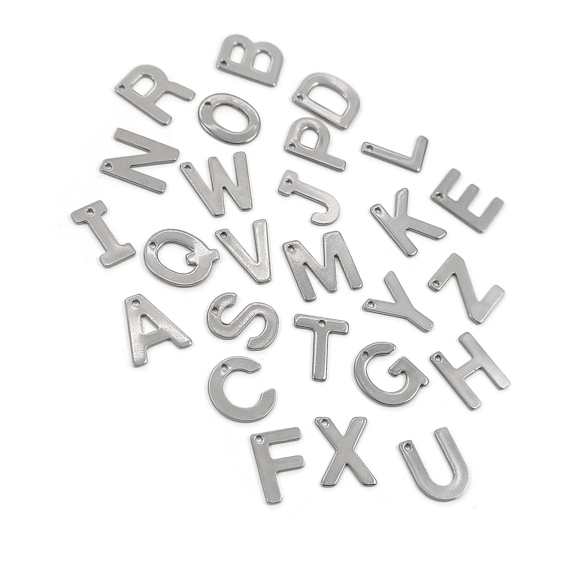 1 Stainless steel letter charm
