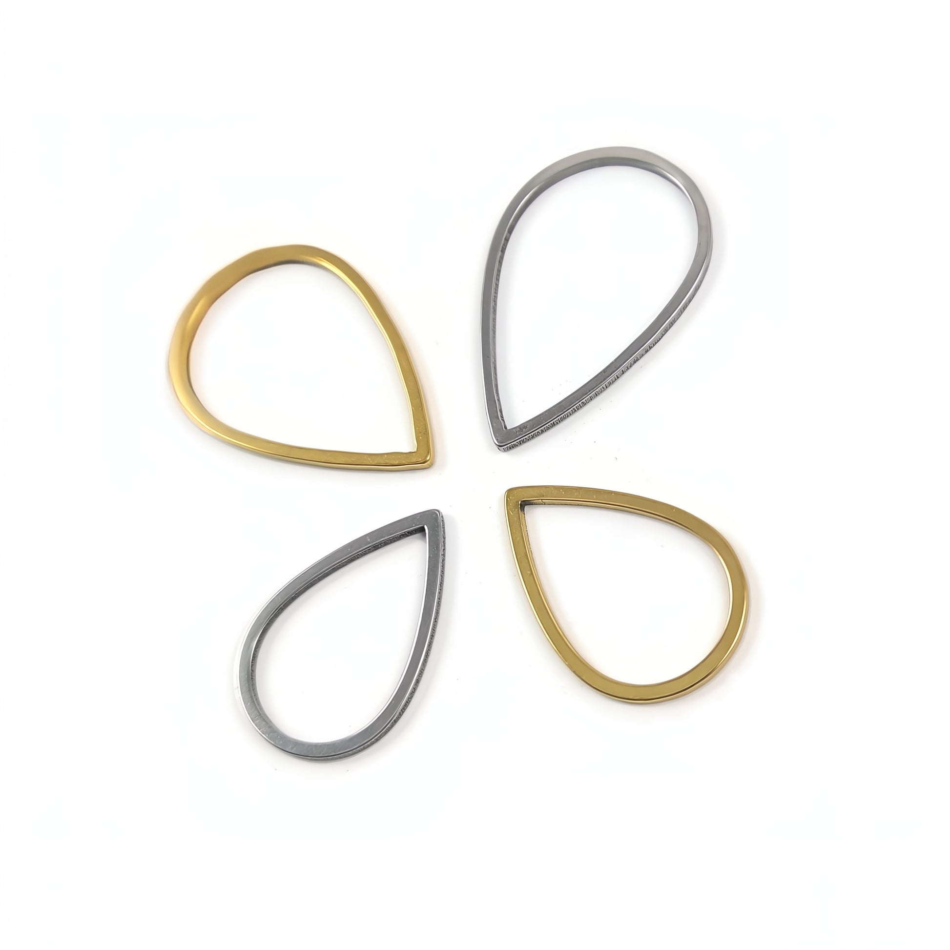 1 Teardrop Stainless Steel Linking Ring