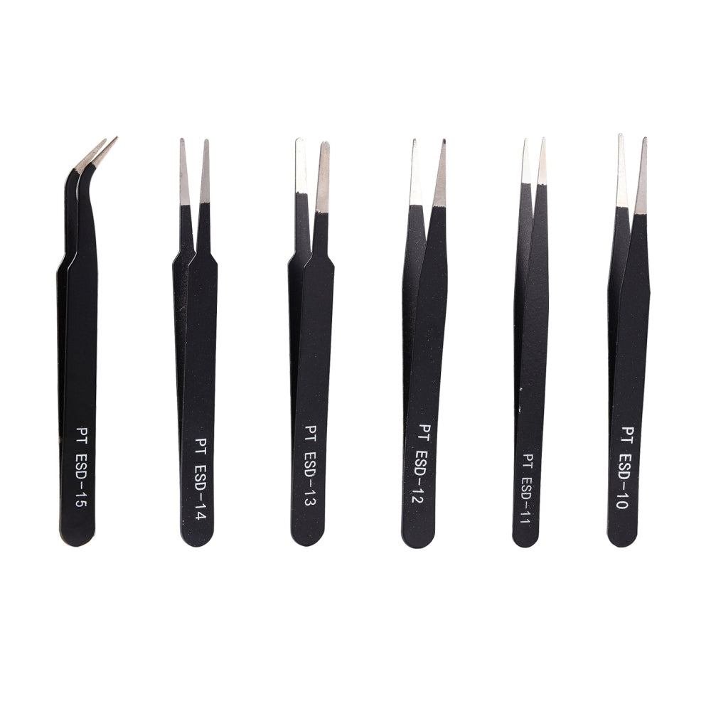 6pcs Tweezers Set for Jewelry, Beads & DIY Crafts
