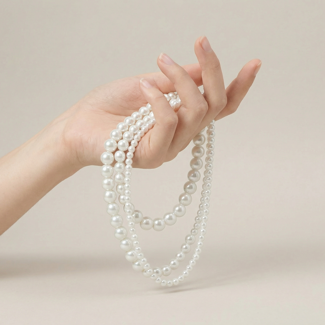 White Glass Pearl Beads - Choose your size