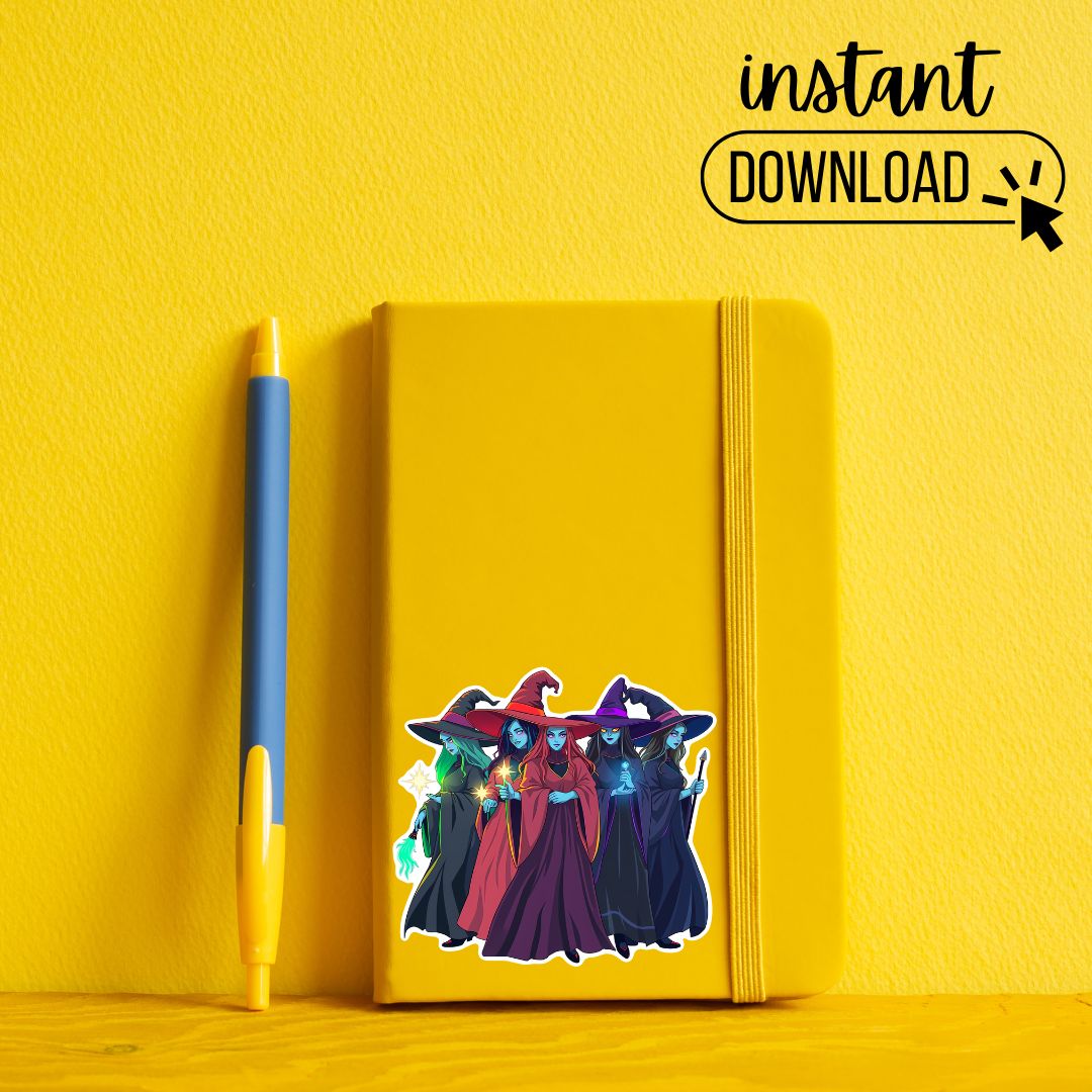 Halloween - Lot de 12 autocollants PNG