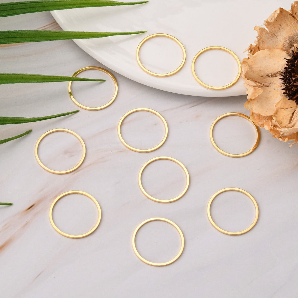 5 PVD real 18K gold plated stainless steel ring links
