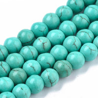 Pierres turquoise rondes 6mm ou 8mm