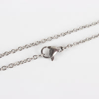 1 Tarnish free stainless steel cable chain necklace 1.9mm