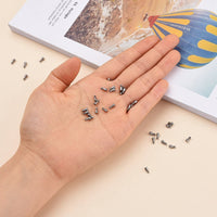 10 breloques gouttes en acier inoxydable 6mm