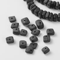 Perles noires de bois de coco de 6mm