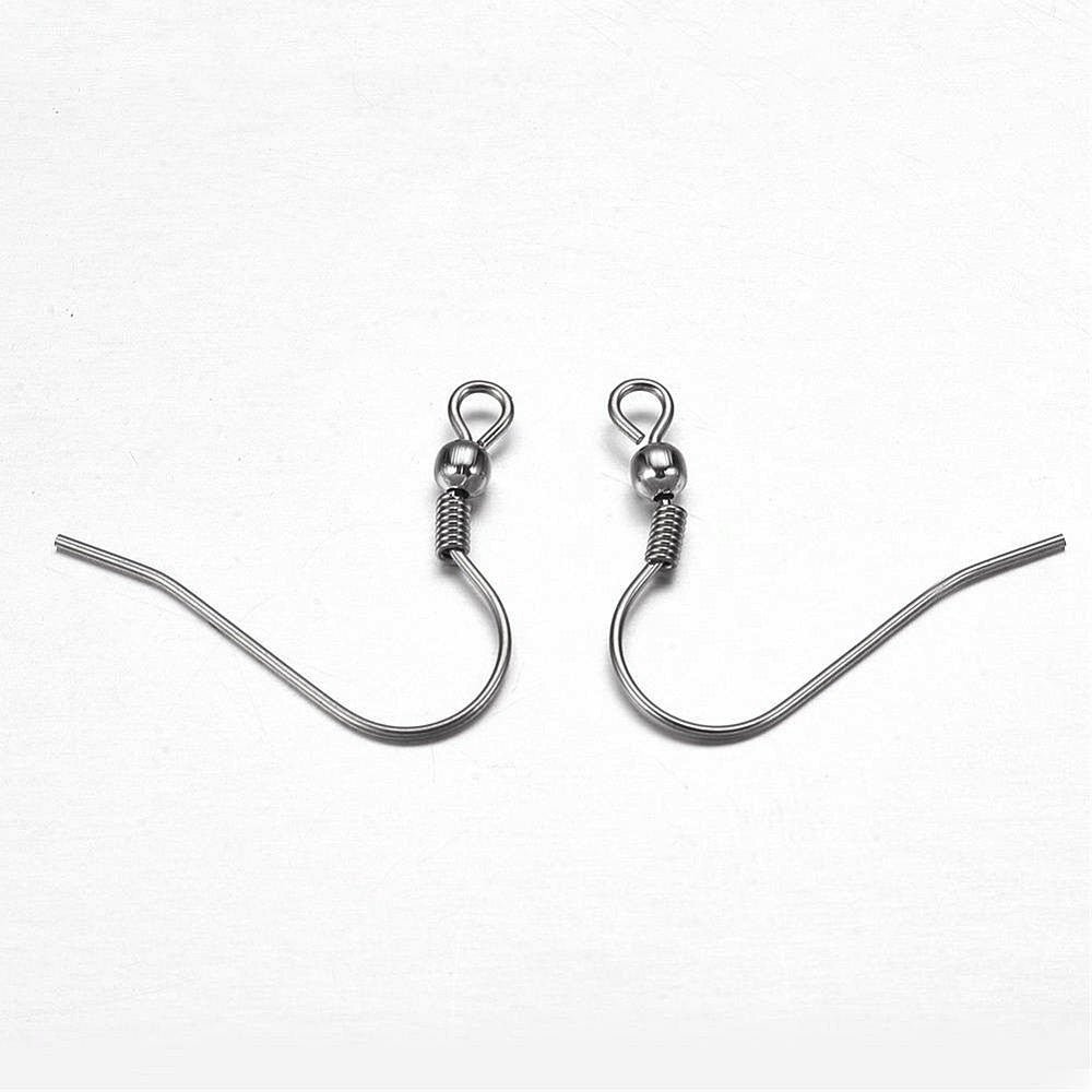 50 Stainless steel fishhook ear wires