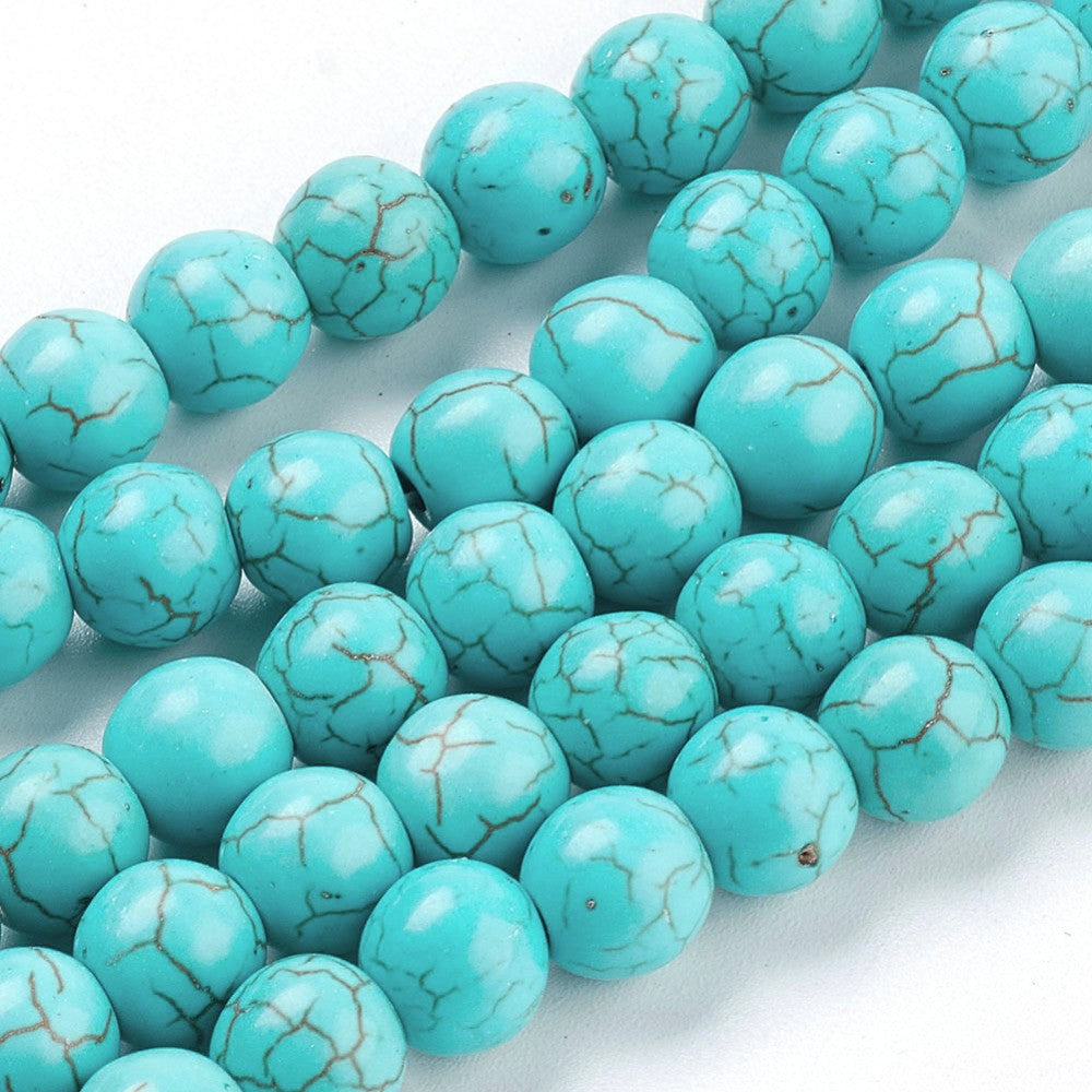 Turquoise Stone Beads 6mm, 8mm Round