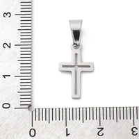 1 stainless steel cross pendant 18mm