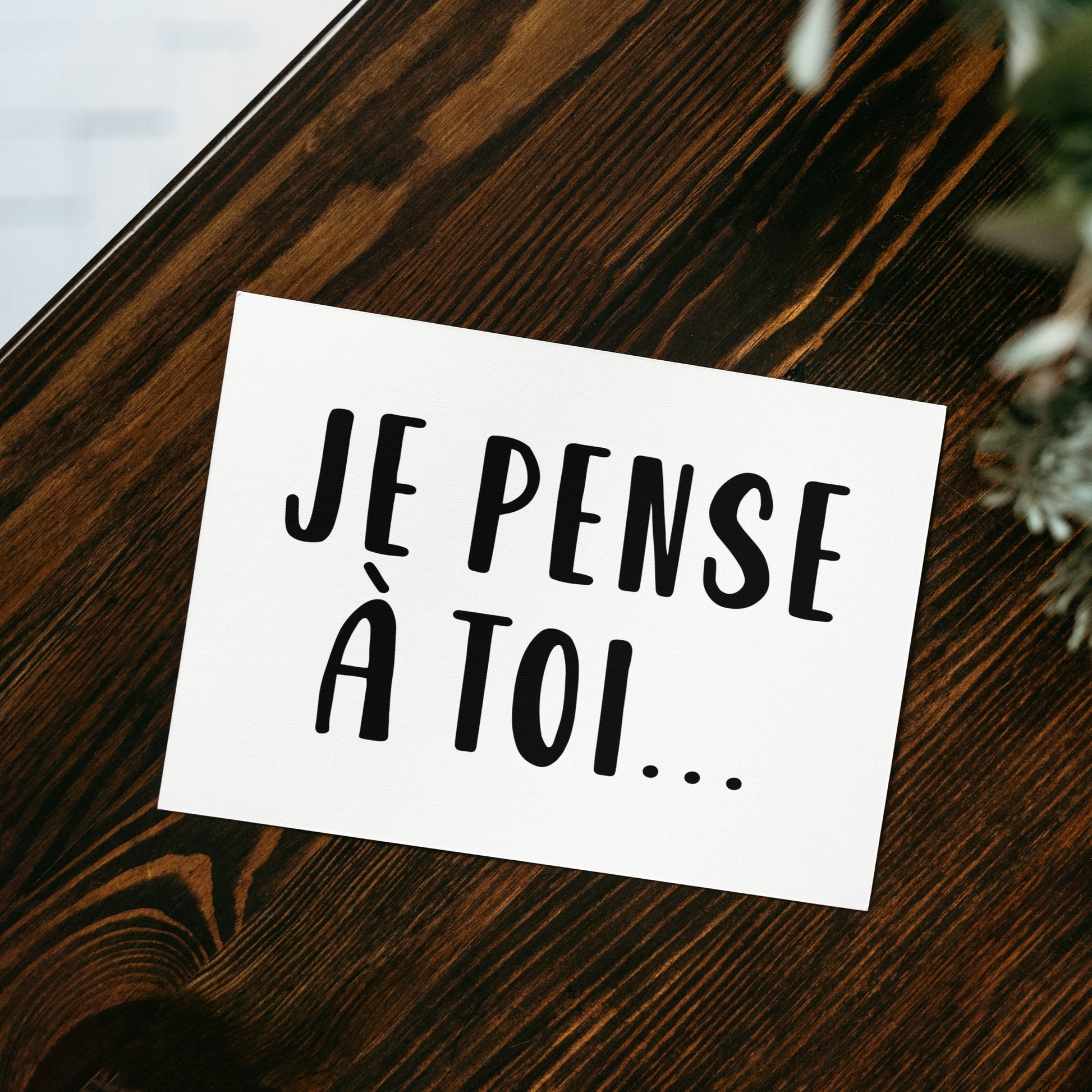 Je pense à toi...