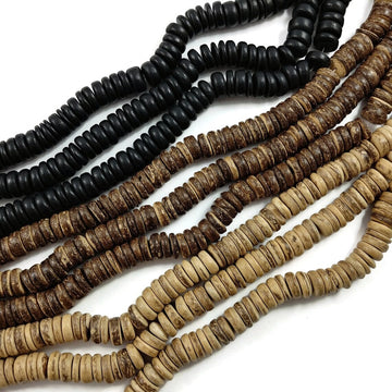 10mm coconut big heishi beads - Three colors available