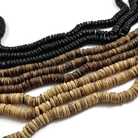 10mm coconut big heishi beads - Three colors available